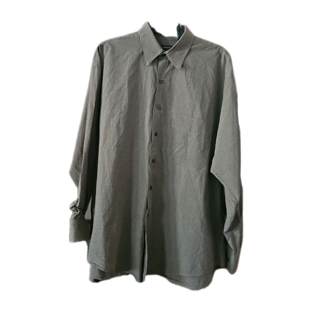 GANT Shirt Mens Size Large Green/Gray Ivy Poplin Cotton Button Down Long Sleeve